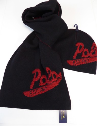 Polo Ralph Lauren Varsity 1967 Embroidered 100% Merino Wool Scarf & Hat SET $183 - Picture 18 of 30