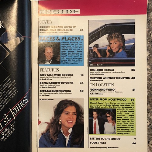 US Weekly Magazine November 4 1985 Robert Wagner Whitney Houston Elvira - Picture 3 of 12