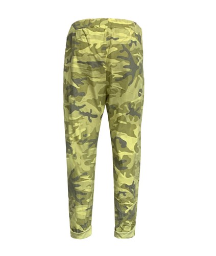 Italian Ladies Women Camouflage Army Casual Magic Trouser Jogger Pants Size 8-20 - Picture 13 of 14