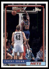 1992 Topps #263 Chucky Brown New Jersey Nets Basketball Card