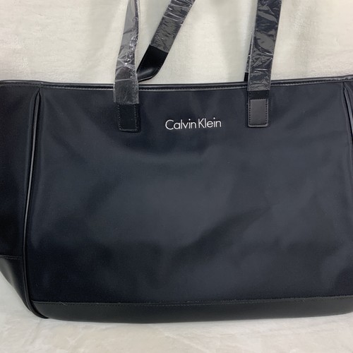 Calvin Klein Cosmetics Logo Large Black Tote Shopper Shopping Bag Handbag NEW - Picture 4 of 13