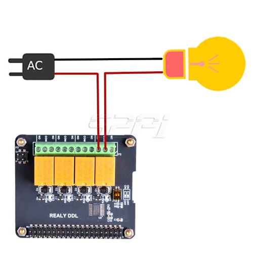 52Pi Original 4 Kanal Relais Hut Board für Raspberry Pi 4B/3B +/3B/2B - Bild 4 von 6