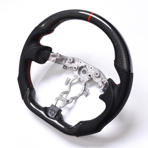 Real carbon fiber Flat Customized Sport Universal Steering Wheel 2009-2021 370Z - Picture 3 of 9