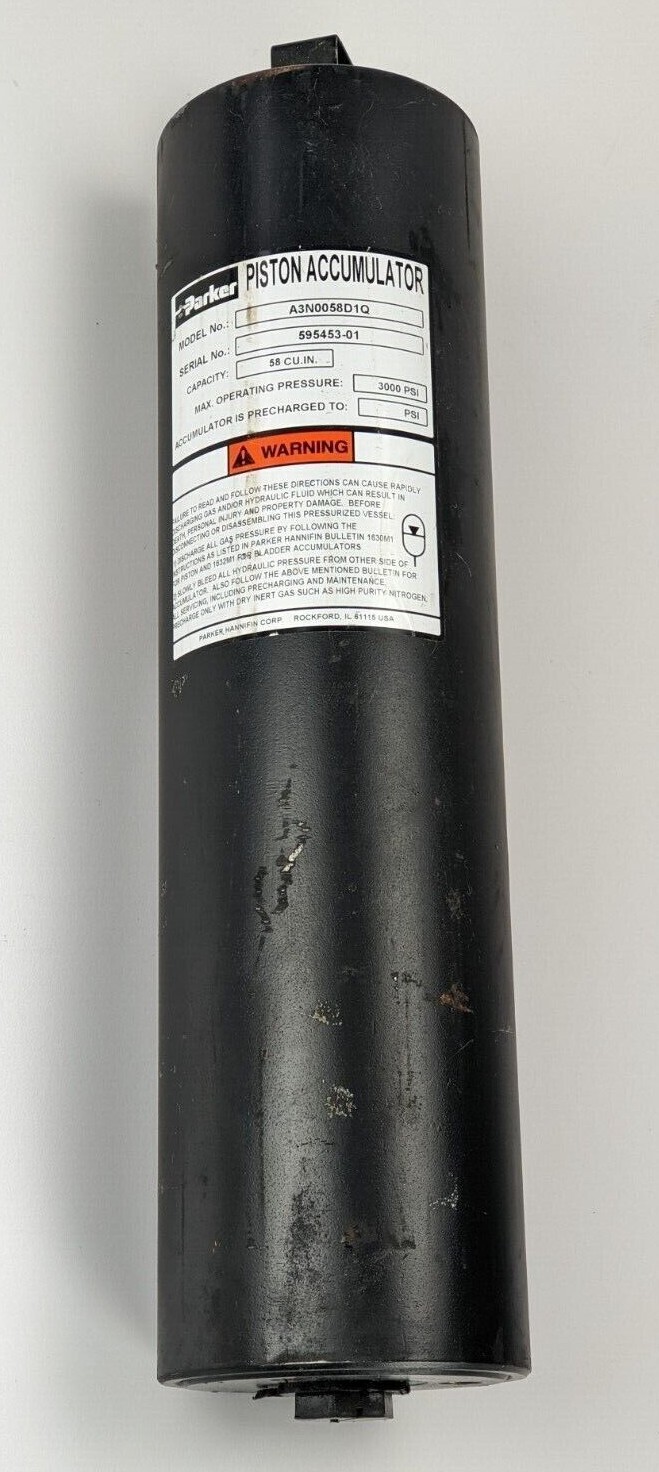 Parker Piston Accumulator A3N0058D1Q 3000psi 58 Cu. In. for sale online