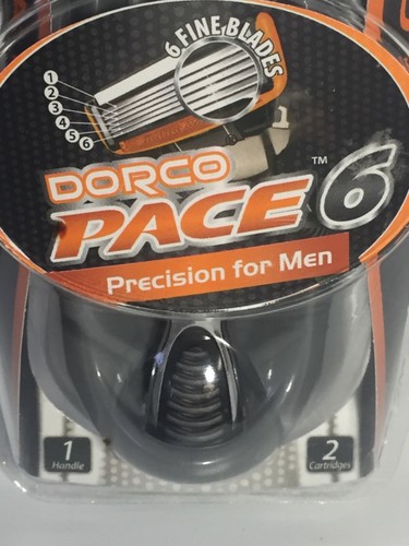 Dorco Pace 6 Razor for Men Handle and 2 Cartridges w/ 6 Precision Blades Sealed - Picture 3 of 8