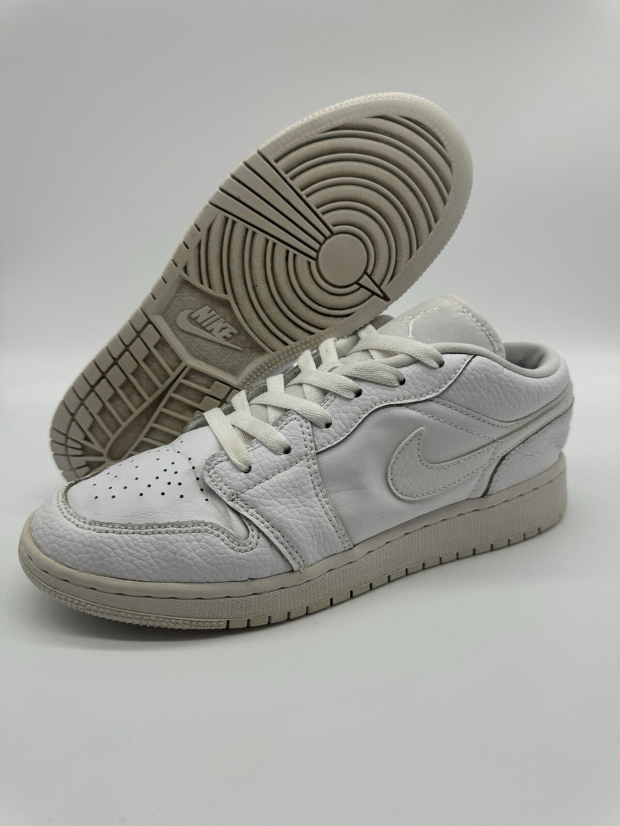 Nike Air Jordan Retro 1 Low GS Triple White 553560-130 GS Size 6.5