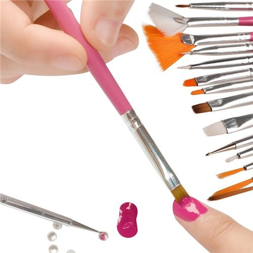 3-20 pcs Nail Art Gel Design Pen Painting Polish Brush Dotting Drawing Tools Set - Picture 21 of 38