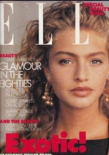 ELLE UK 1988 MICHAELA BERCU MONICA BELLUCCI FURS CINDY CRAWFORD RENEE SIMONSEN