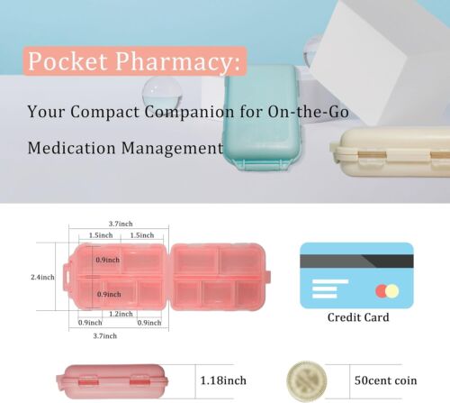 Pill Organizer with 161 Medicine Labels Travel Box Stickers, White - Picture 3 of 11