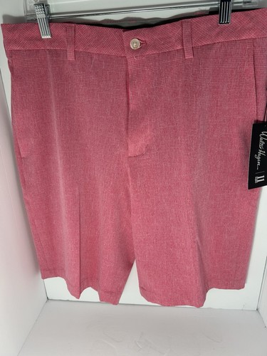 Walter Hagen Performance Major 11 Flat Front Pink & Blue W 32 NWT - Picture 7 of 11