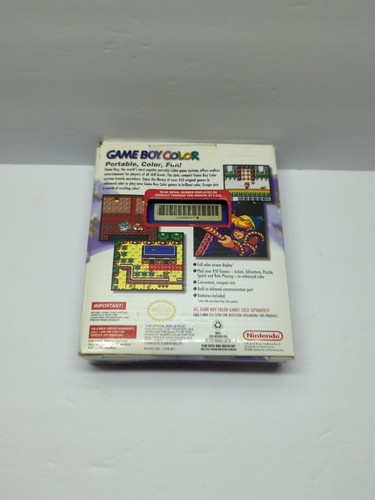 Nintendo Game Boy Color Grape Purple Handheld System Complete CIB LOOK READ GBC - Picture 9 of 23