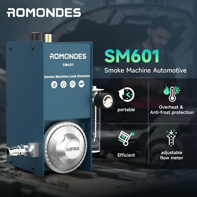Romondes SM601 EVAP Smoke Machine Car Fuel Pipe Vacuum Leak Diagnostic Tester