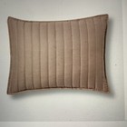 🏯 Threshold Reversible Faux Fur & Flannel Quilt Sham Light Brown 🆕20”X26”