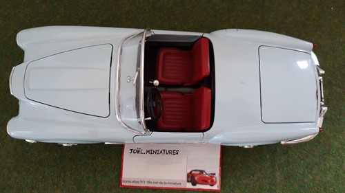 LANCIA AURELIA B24 SPIDER 1955 bleu pastel intérieur rouge cabriolet 1/18 BURAGO - Picture 4 of 8