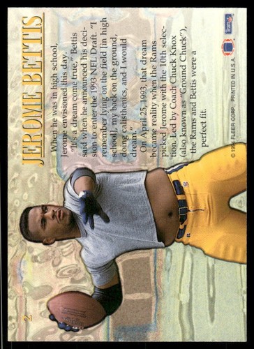 Fleer Jerome Bettis 1994 #2 - Foto 2 di 2