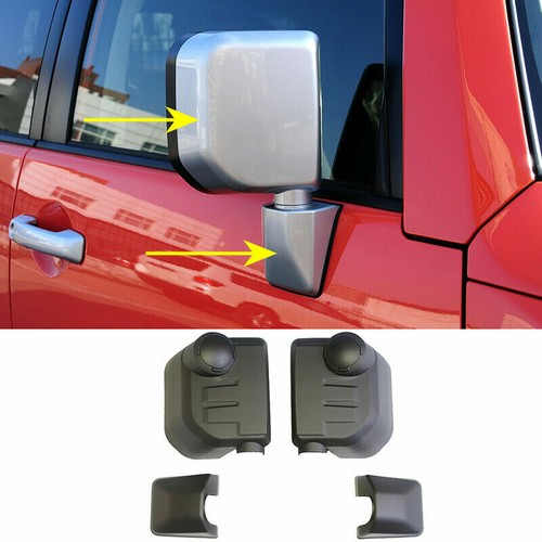 Matte Black Side Rear View Mirror Cover Trim 4Pc For Toyota FJ Cruiser 2007-2021 - Picture 1 of 2