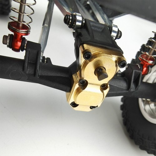 Brass Diff Cover & Gear 6X6 Rear Axle Modification Kit for 1/24 RC Axial SCX24 - Picture 7 of 9