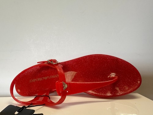 EMPORIO ARMANI | Chanclas rojas para mujer UK 3 EU 35 REF SF660# - Imagen 4 de 5