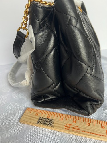 DKNY Black Large Quilted Leather Willow Double Compartment Tote - Picture 9 of 11