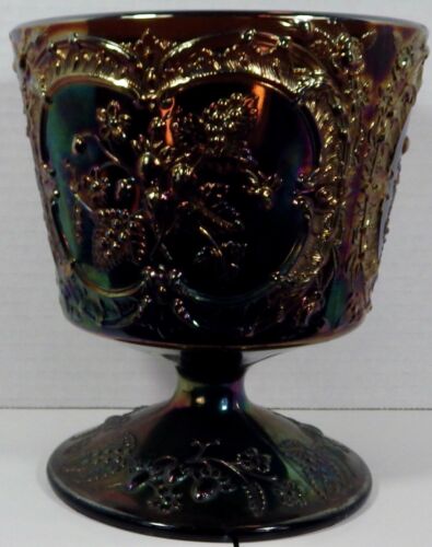 Fenton Carnival Glas Wilde Erdbeeren Kompott Bonbonglas ohne Deckel - Bild 3 von 8