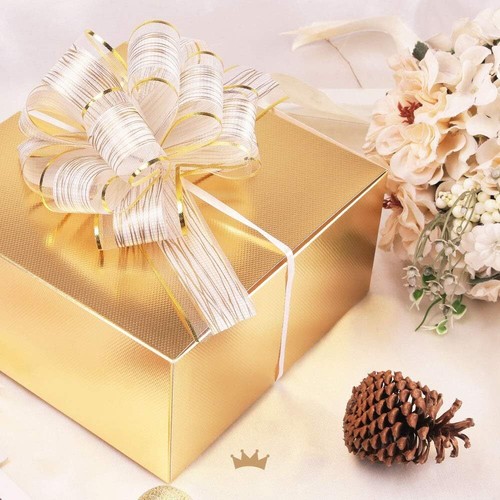 Scatole regalo oro con coperchi confezione da 10 8x8x4 pollici parer damigella d'onore scatola proposta - Foto 2 di 3