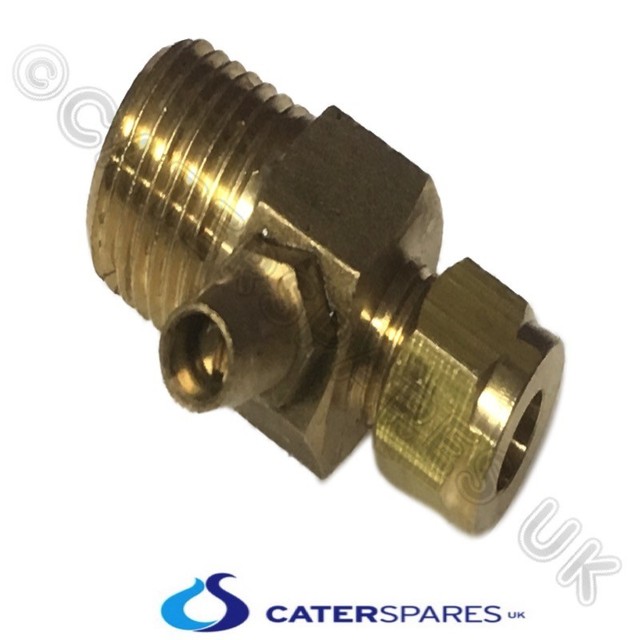 INLINE TEST NIPPLE GAS PRESSURE TESTING 8mm COMPRESSION X 1/2 BSP