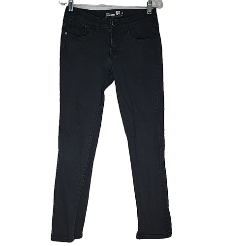 RSQ Girls Super Skinny Jeans Size 18 Dark Wash Black Denim 5 Pocket 28X29