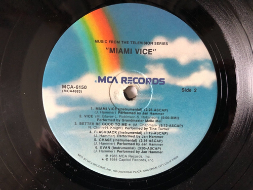 Various Artists MUSIC FROM THE TV SERIES MIAMI VICE Original 1985 MCA VG+/EX - Imagen 3 de 5