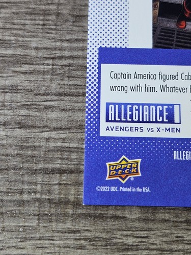 2023 Upper Deck Allegiance Avengers vs X-Men Captain America Turning Point TP7 - Picture 10 of 10