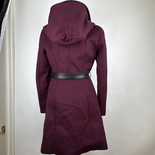 Cappotto con cappuccio misto lana Soia & Kyo Arya in Merlot taglia S - Foto 8 di 12