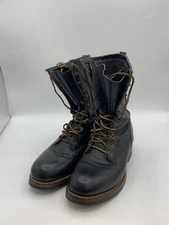 CHIPPEWA Boots 25510 Leather Black Logger Boots Size 9.5D