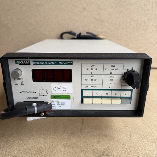 Probador LCRG Medidor de Impedancia TEGAM Modelo 252 - Recientemente Calibrado - Funciona - Imagen 8 de 11