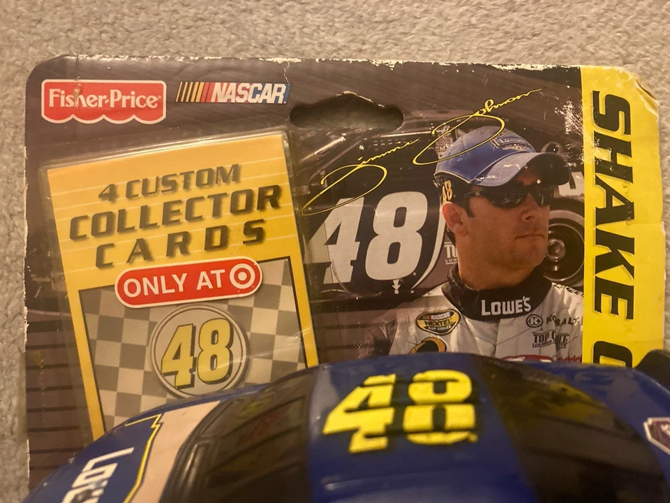 NUEVO Fisher-Price Shake 'N Go! NASCAR Blue Car Jimmie Johnson 48, 2007 con sonidos Foto 3 de 4