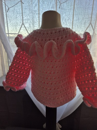 Hand Crochet Childs Cardigan - Picture 1 of 5
