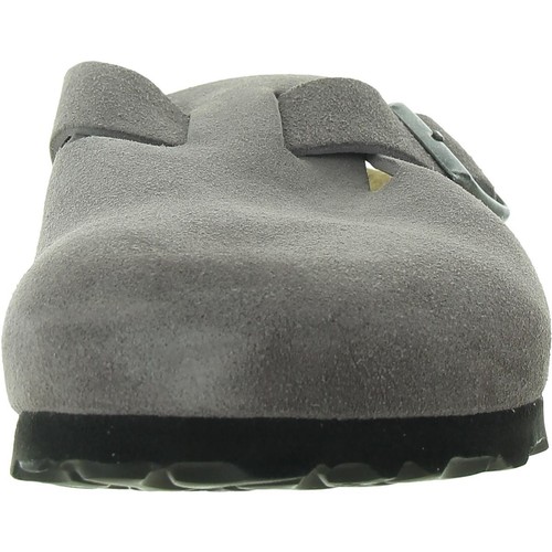 Birkenstock Mens Boston BS Purple Leather Mules Shoes 37 Narrow (AA,N) BHFO 2225 - Picture 2 of 3