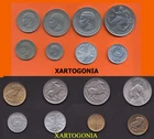 GREECE COINS 1973A+1973B, 16 COINS, MILITARY JUNTA, ATHENA, SELENE, F/XF, USED