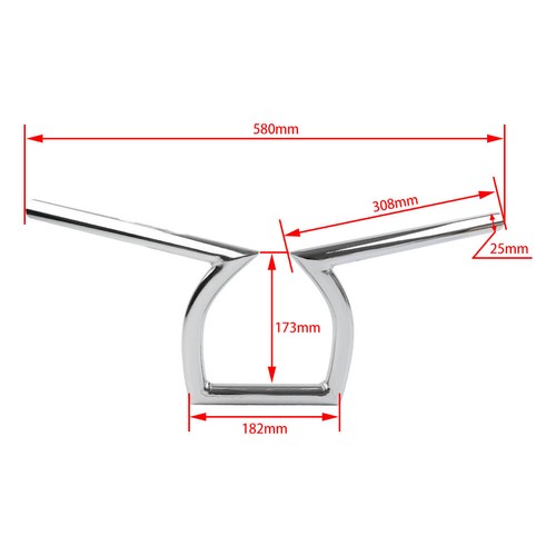 Motorrad 1" 25MM Drag Z Bar Lenker für Harley Bobber Chopper für Suzuki - Picture 5 of 11