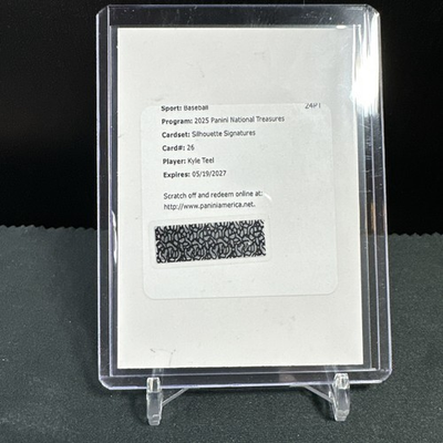 #ad #ad 75 KYLE TEEL Redemption SILHOUETTE AUTO 2025 Panini National Treasures #SL KT $29.95