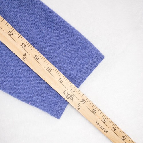 Suéter 100 % cachemir cuello en V púrpura mangas 3/4 The Edinburgh Wollen Mill mediano - Imagen 11 de 14