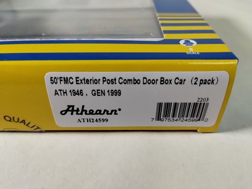 Athearn Genesis #24599 Spur N "GEN 1999" 50' FMC Außenbriefkastenwagen 2 Stück - Bild 1 von 9