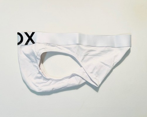 BOX Menswear - Size XL - Low Rise Cotton Brief with Roomy Pouch - White/Black - Picture 8 of 14