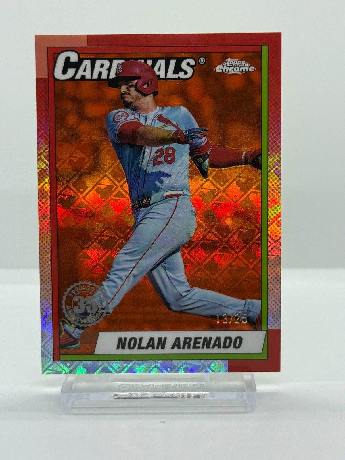 2025 Topps Chrome MLB Logofractor Nolan Arenado #90CB-19 Orange /25 Cardinals