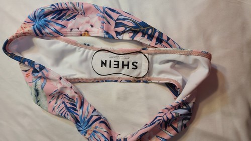 NWT Shein Pink Floral Bathing suit Sz XL Tank Top W/bikini Bottom - Picture 5 of 12