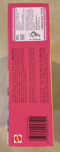 1999 BARBIE AS DOROTHY IN THE WIZARD OF OZ - 25812 - ORIGINAL BOX UNOPENED - Picture 5 of 6