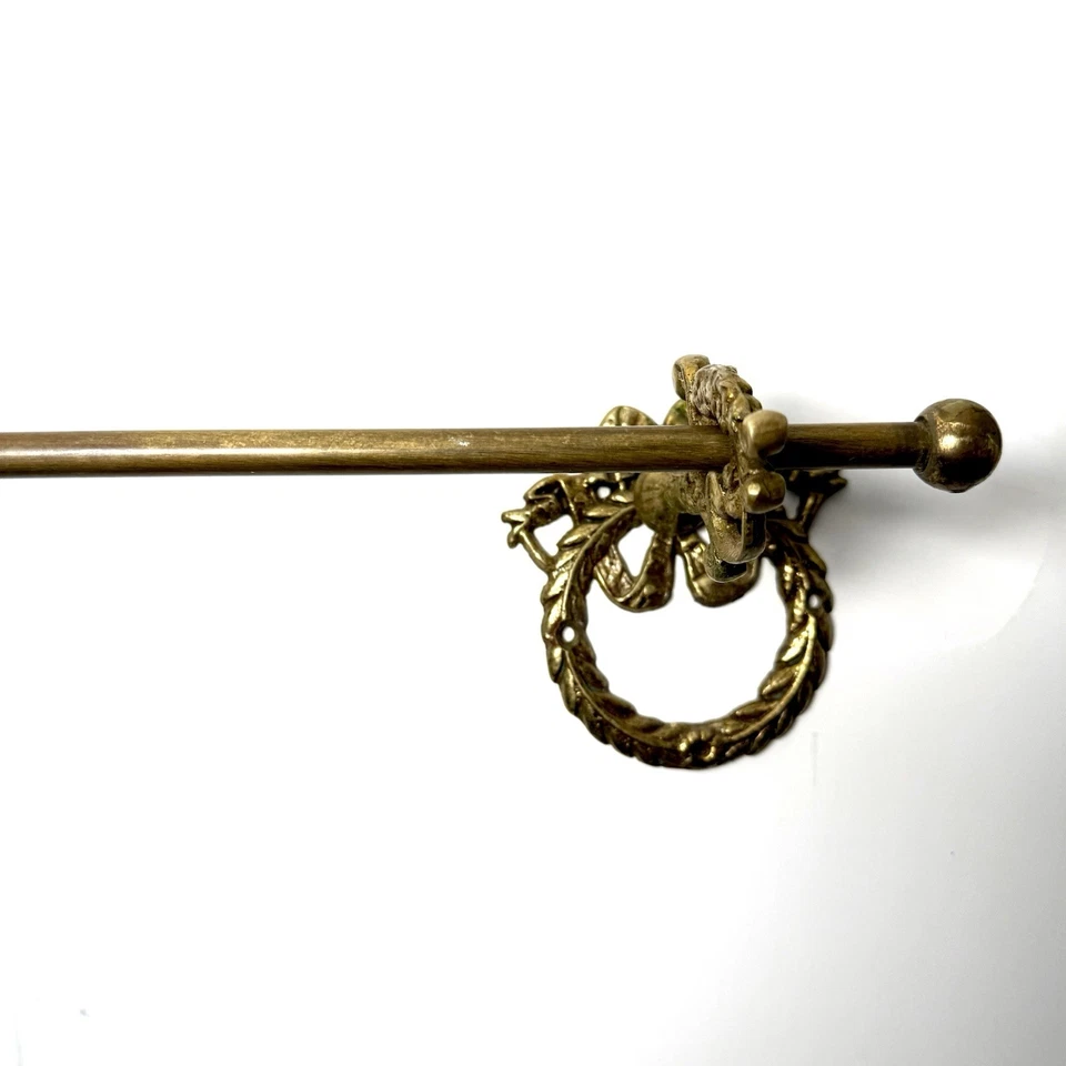 Винтажное латунное полотенце для ванной декоративное викторианское 20 дюймов - Изображение 4 из 4