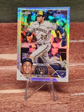 2023 Topps Chrome CHRISTIAN YELICH Logofractor Rainbow Refractor- MIL Brewers