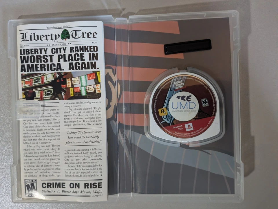 Grand Theft Auto: Liberty City Stories (PSP) Complete in Box w/ Manual & Map - Image 3 of 4
