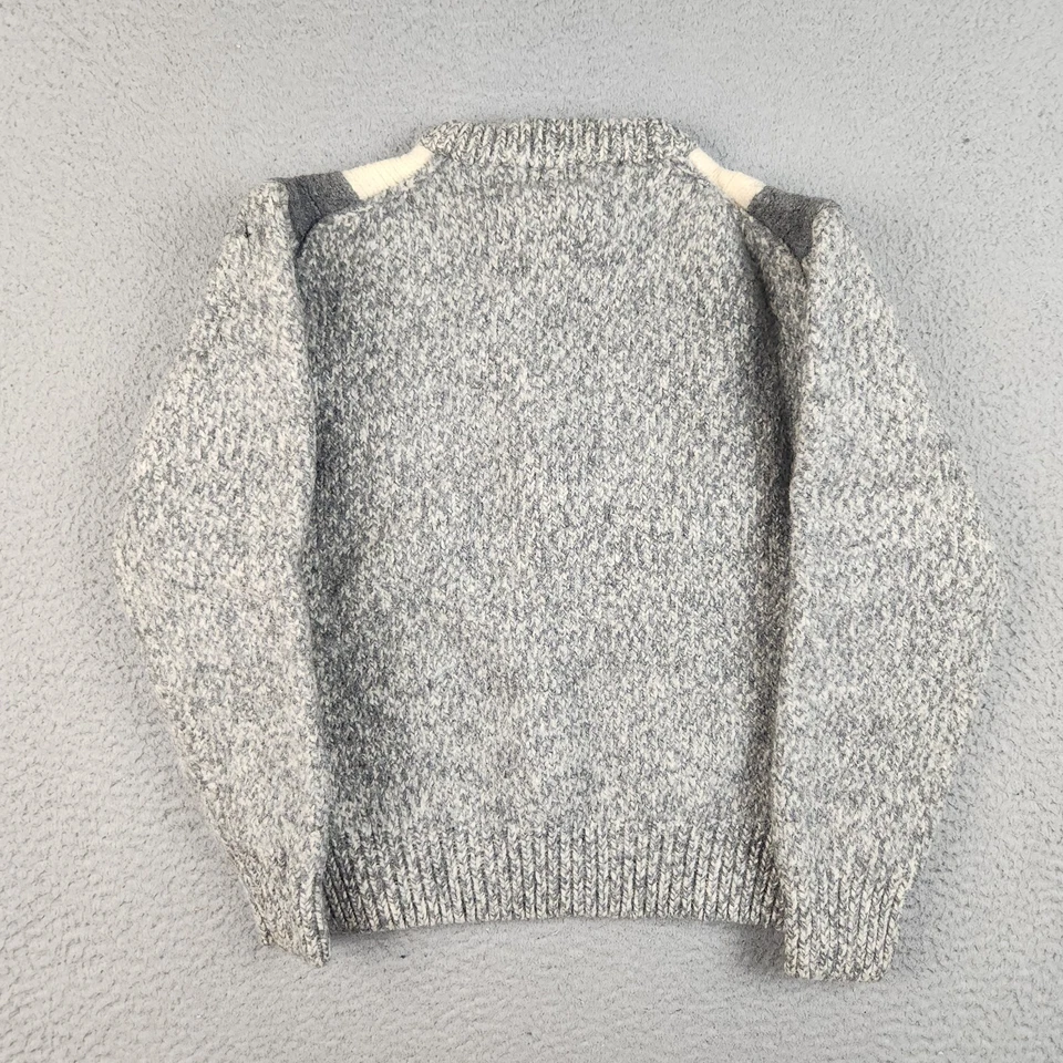 Suéter de Lana De Colección Mediano Negro Blanco Gris Pullover a Cuadros Niños Jóvenes Unisex Foto 2 de 4