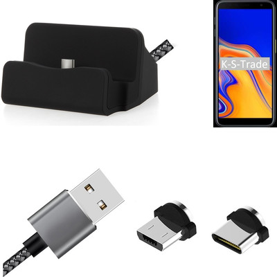 Docking Station für Samsung Galaxy J6+ + USB-Typ C und Micro-USB-Anschluss