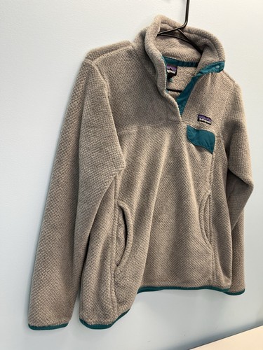 Patagonia Sweater Women's Gray Logo Snap-T Fleece Long Sleeve Pullover Small - Picture 4 of 11